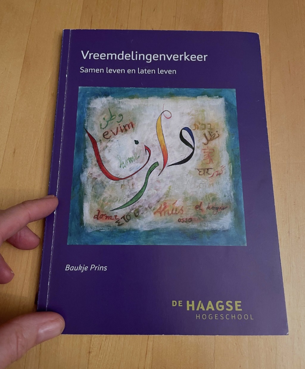 In opdracht van Haagse Hoogeschool, boekje bij Intreerede van Baukje Prins